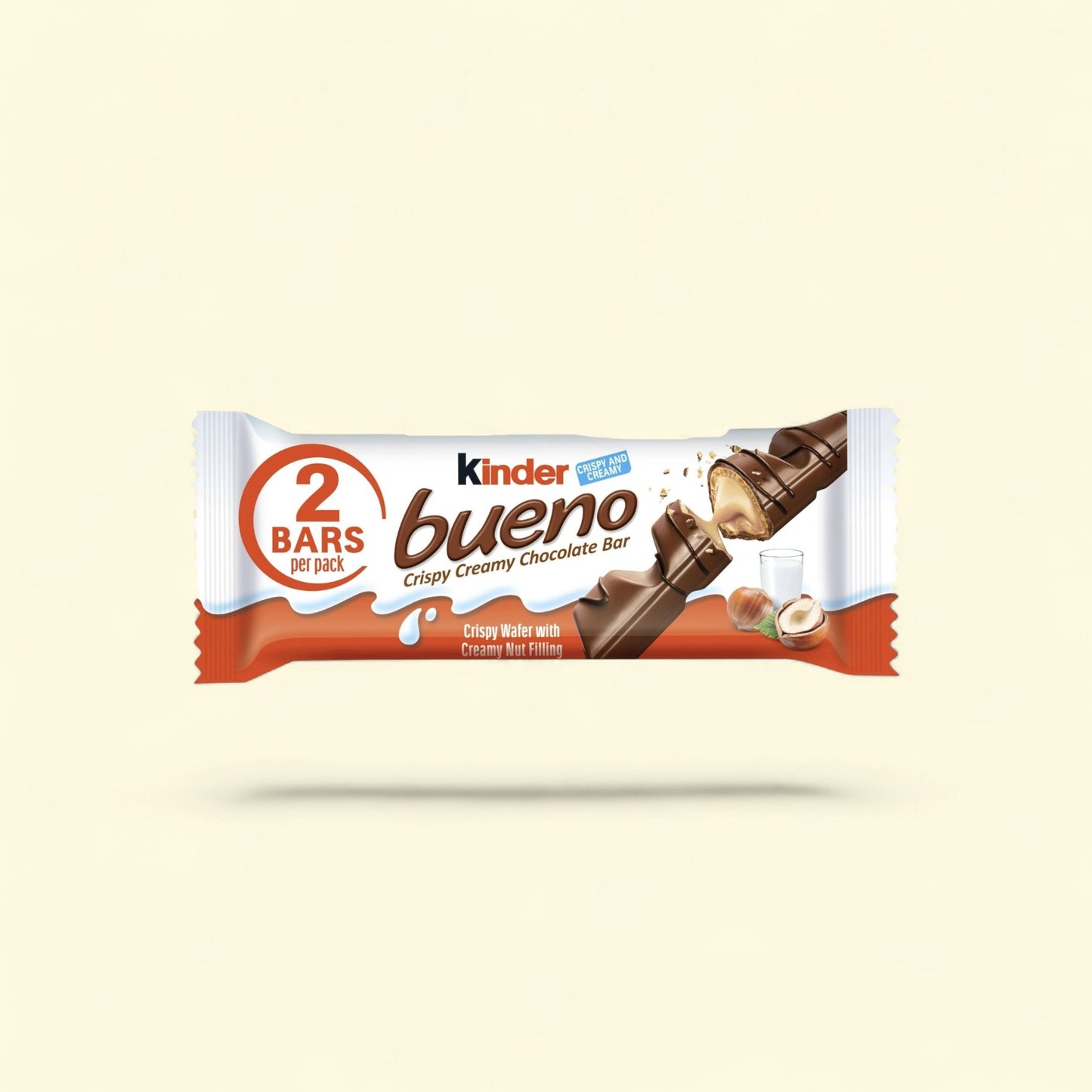 Kinder Bueno Milk Chocolate and Hazelnut Cream, 1.5 oz, 2 Individua... — authentic US product shipped worldwide by Treatspree