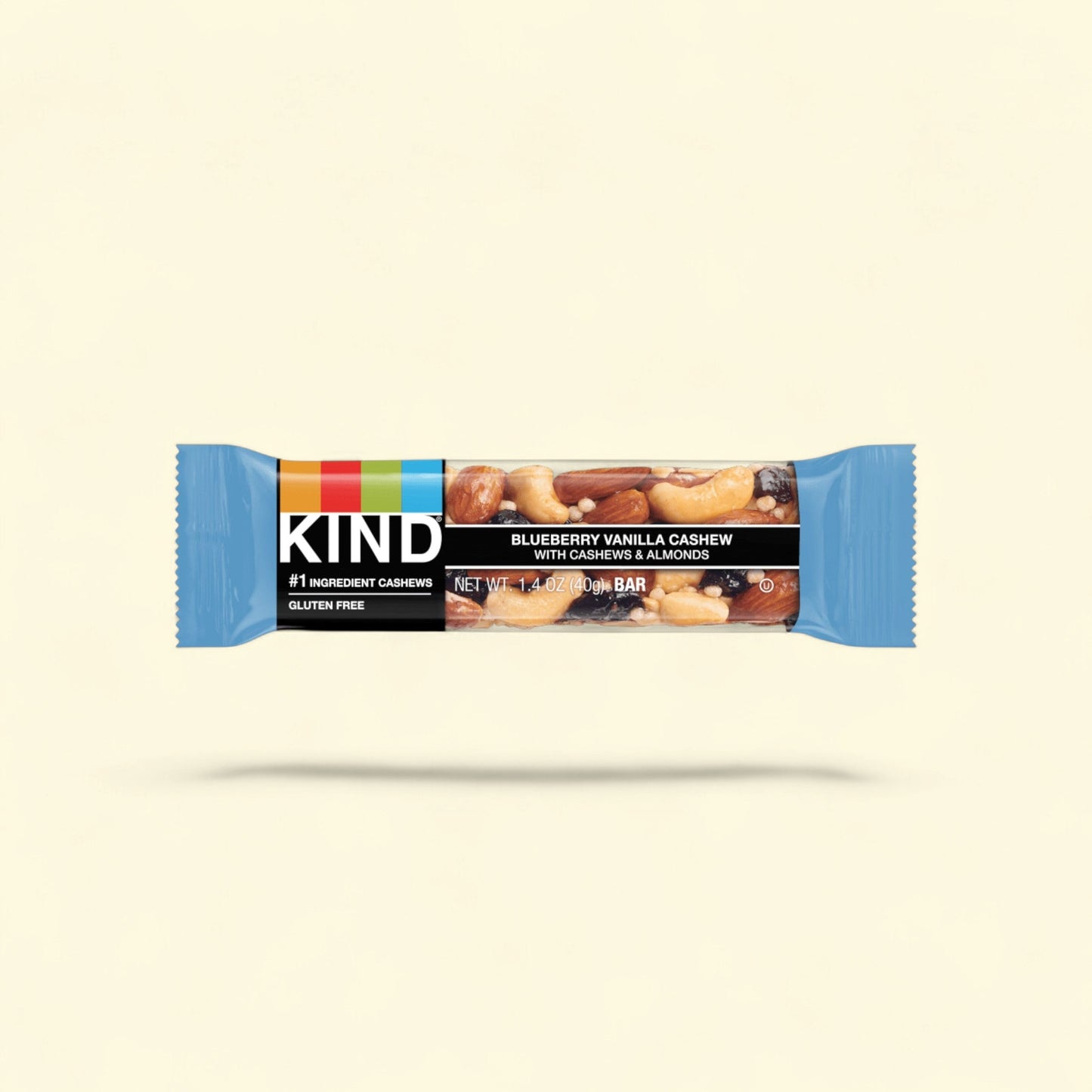 KIND Blueberry Vanilla Cashew Snack Bars, 1.4 oz, 12 Count — authentic US product shipped worldwide by Treatspree