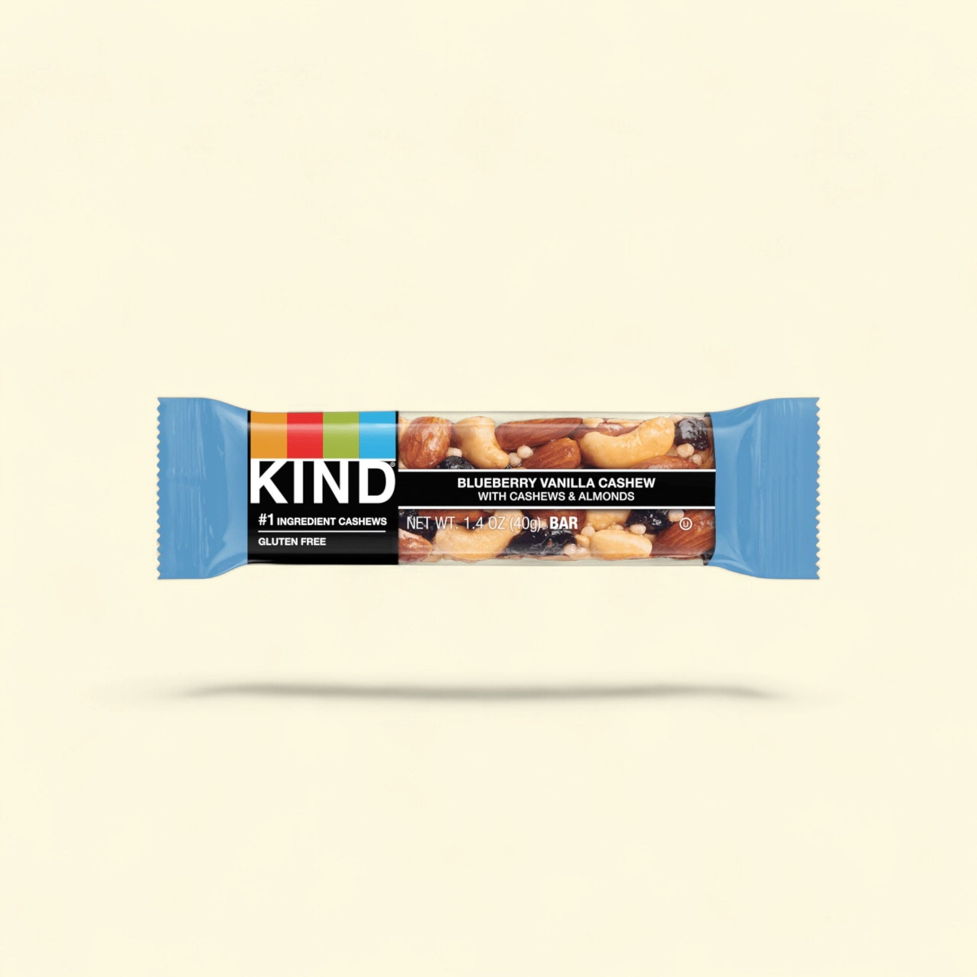 KIND Blueberry Vanilla Cashew Snack Bars, 1.4 oz, 12 Count — authentic US product shipped worldwide by Treatspree