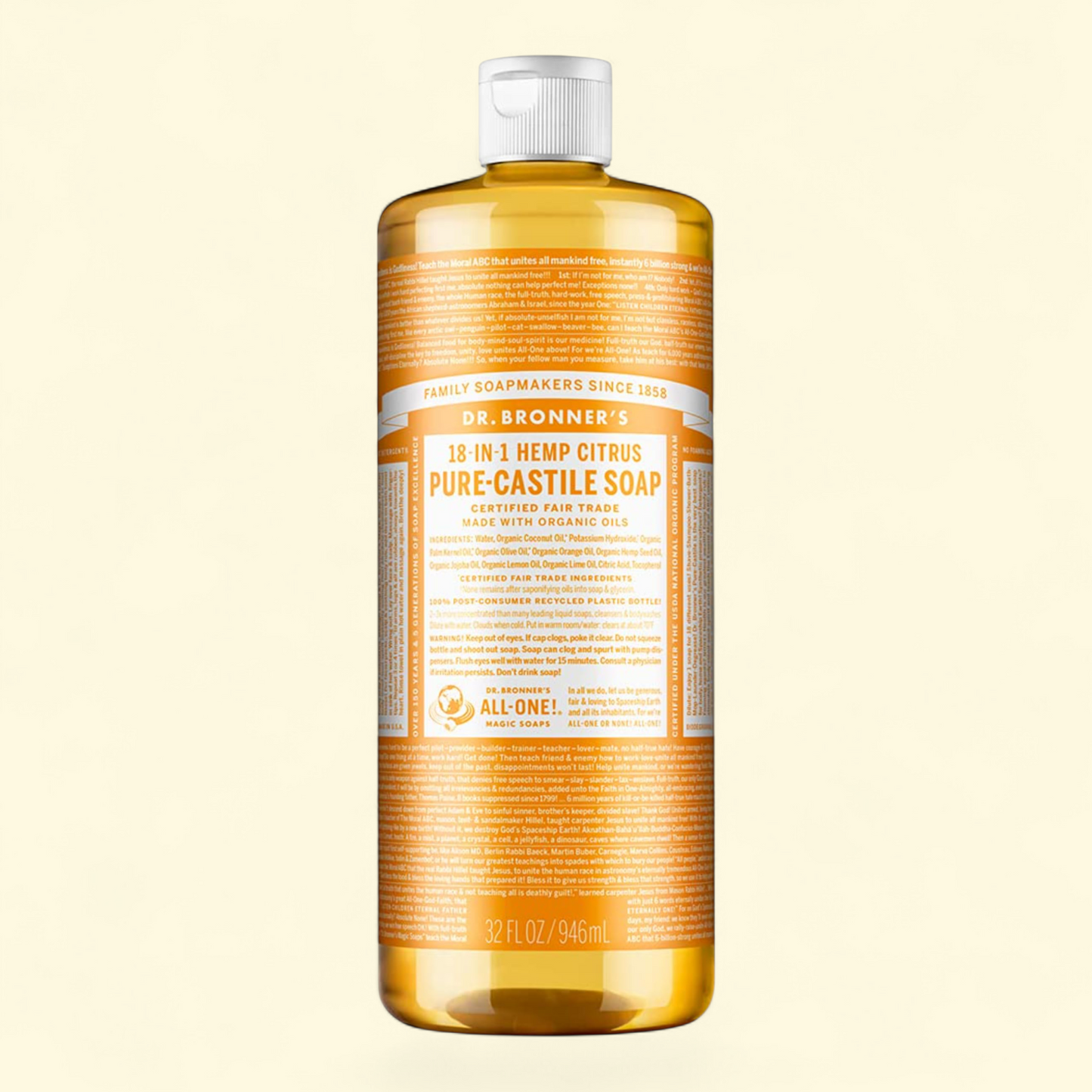 Dr. Bronner's Castile Liquid Soap, 32 oz