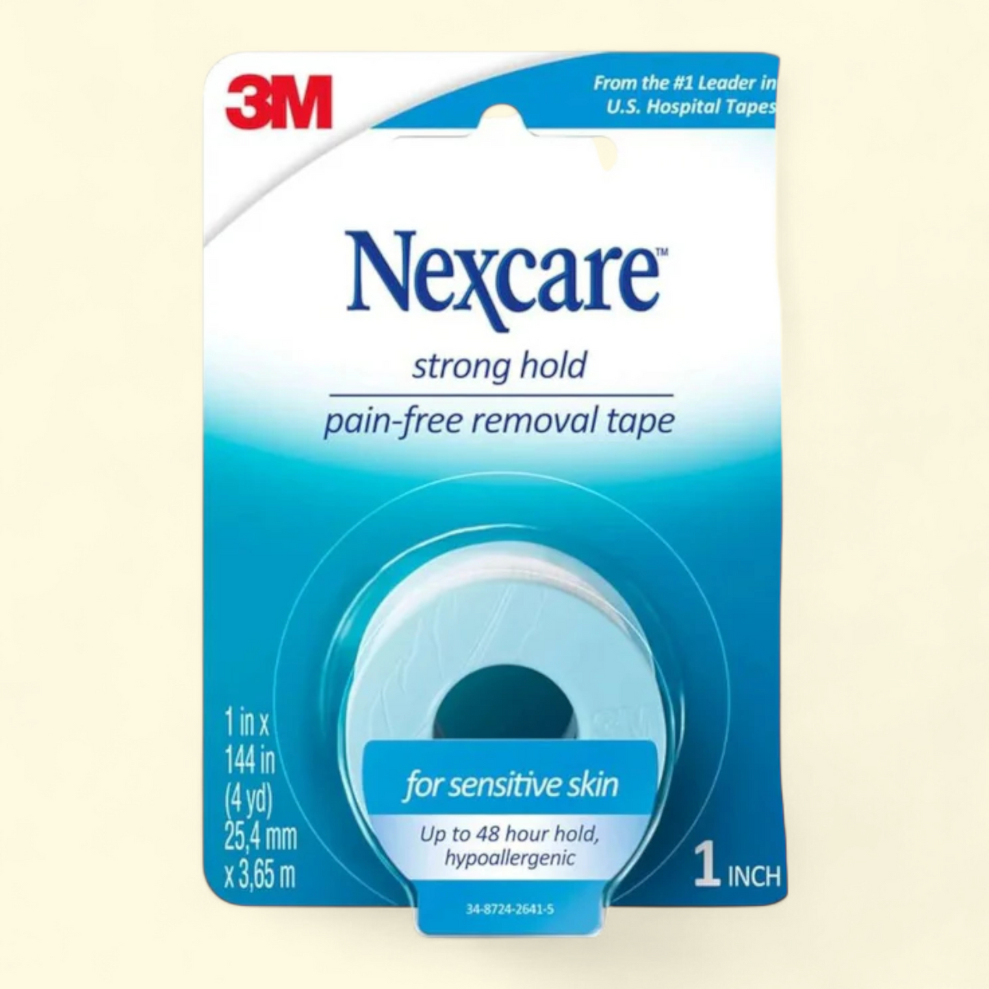 Nexcare Pain-Free Removal Tape, 1" x 4 Yds.