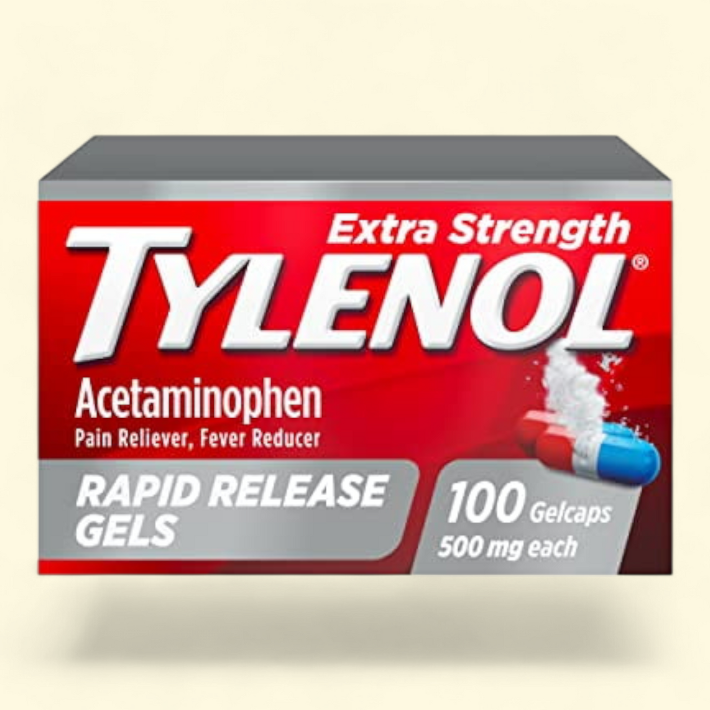 Tylenol Extra Strength Acetaminophen Rapid Release Gels, 100 Ct