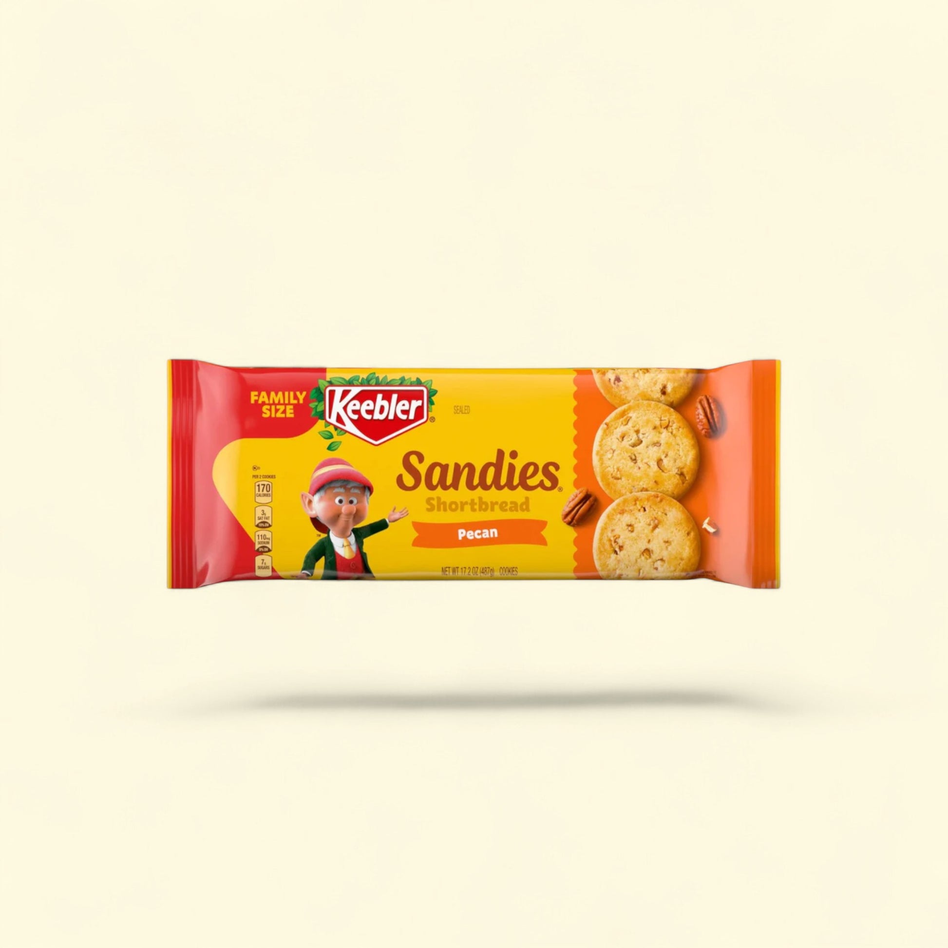 Keebler Sandies Pecan Cookies, Family Size 17.2 oz — authentic US product shipped worldwide by Treatspree