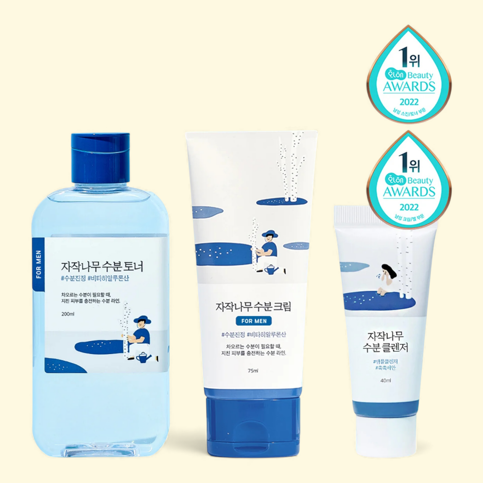 Round Lab for Men Birch Juice Toner and Birch Lotion Set, 6.76 fl oz — authentic US product shipped worldwide by Treatspree