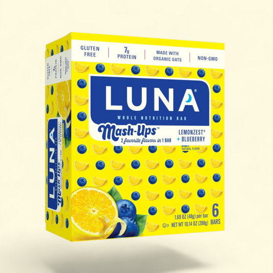 LUNA LemonZest + Blueberry Flavor Snack Bars, 6ct