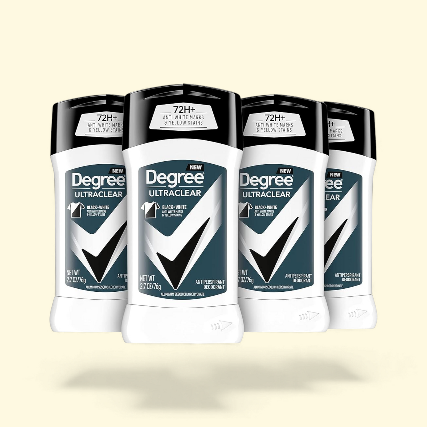 Degree Men UltraClear+ Antiperspirant Deodorant, Black & White, 2.7 oz, 5-pack