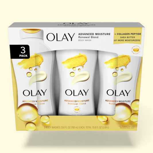 Gel douche Olay, formule hydratante avancée, 680 g, lot de 3