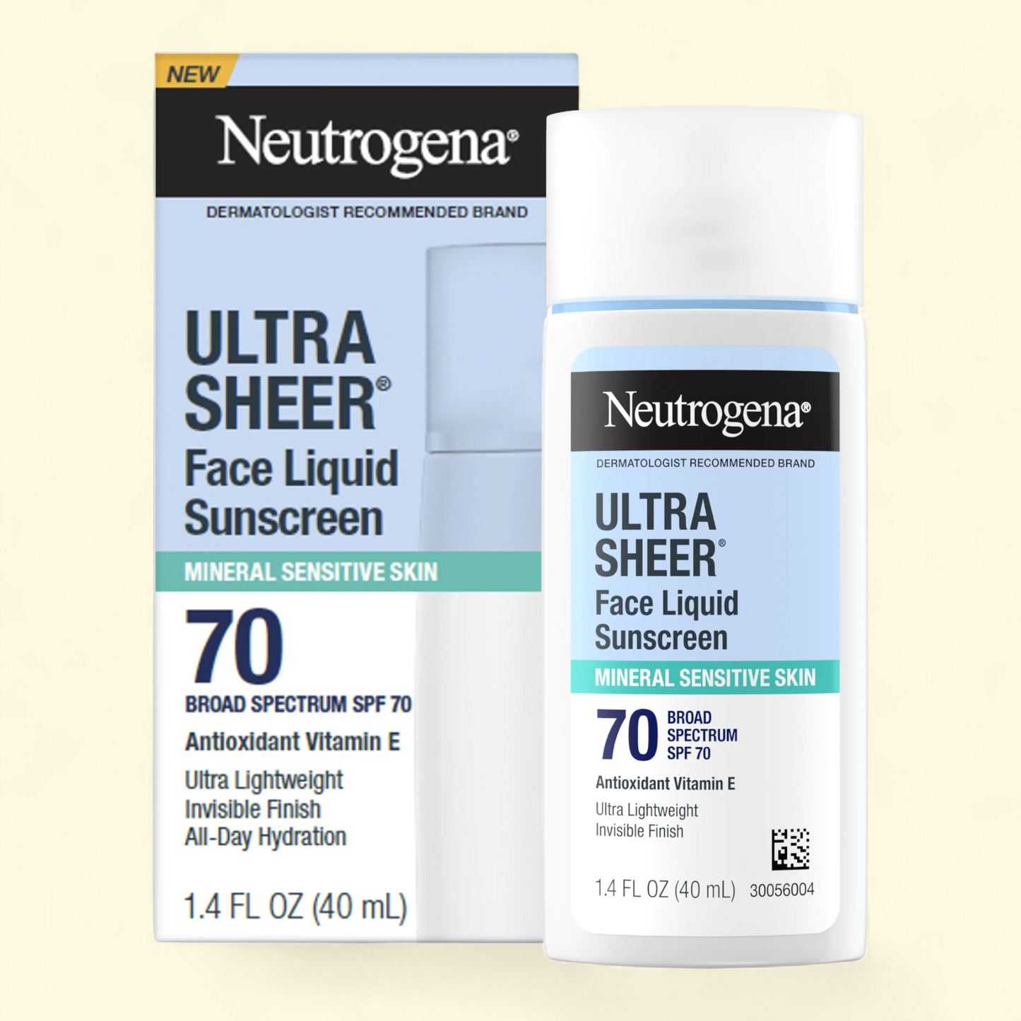 Crème solaire Neutrogena Ultra Sheer Face Liquid SPF 70, 41 ml
