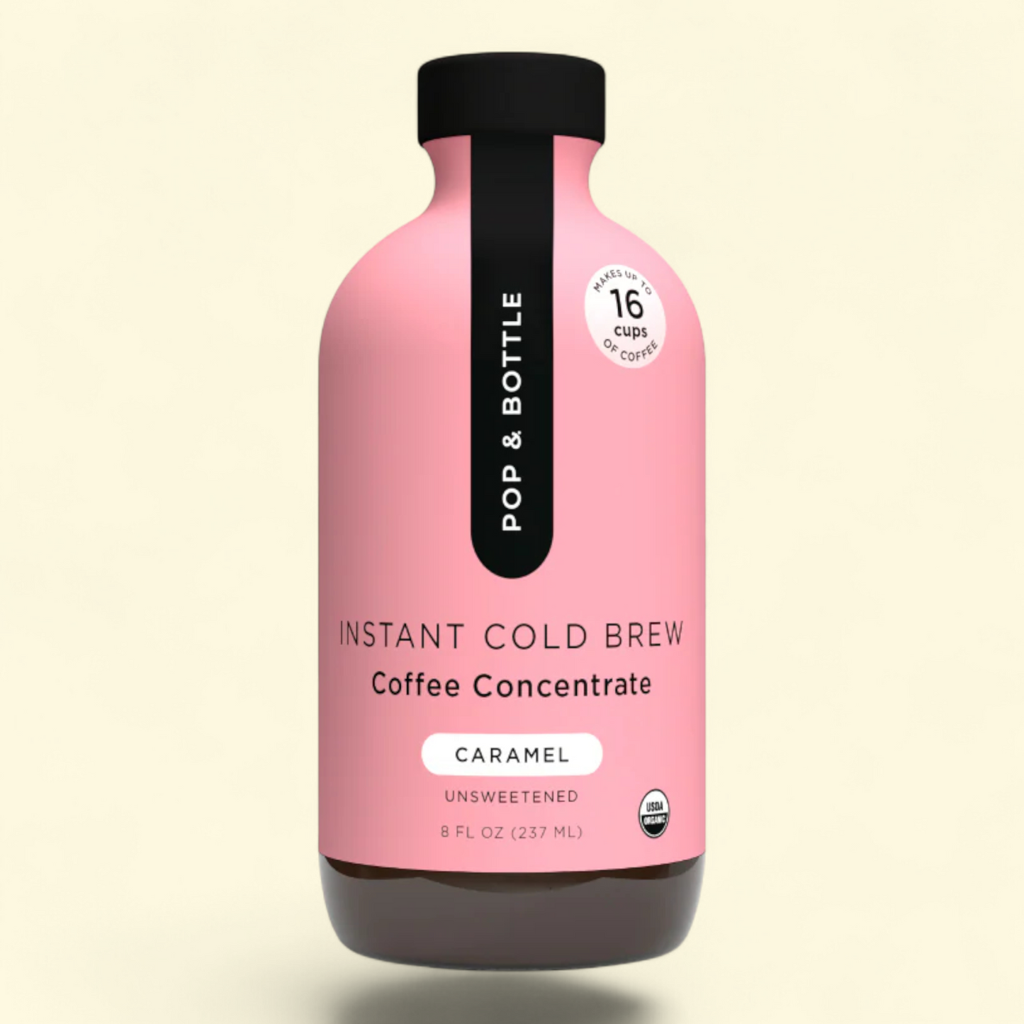 Pop & Bottle Cold Brew Coffee Concentrate, Caramel, 8 fl oz