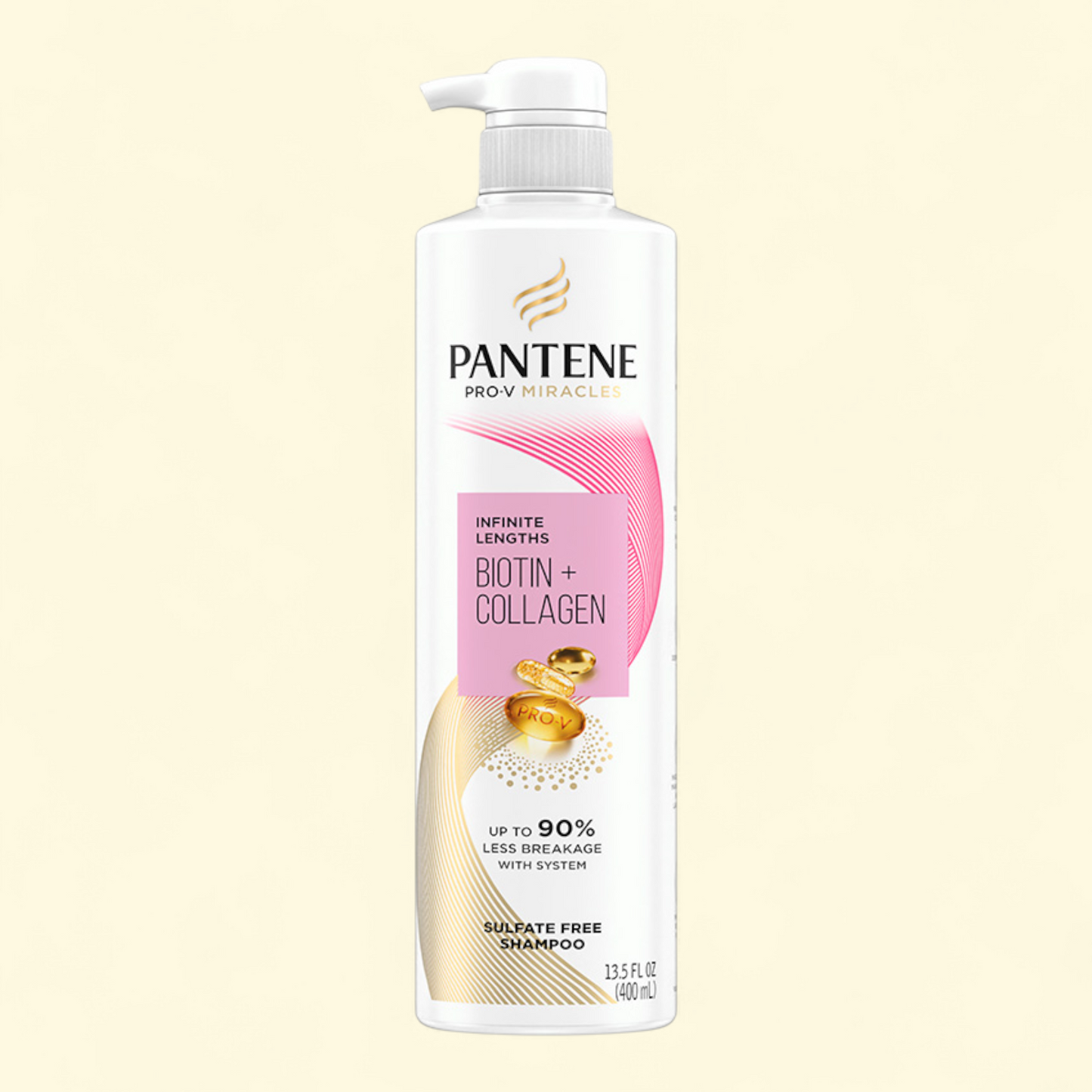 Pantene Pro-V Miracles Infinite Lengths Biotin + Collagen Shampoo, 13.5 fl oz