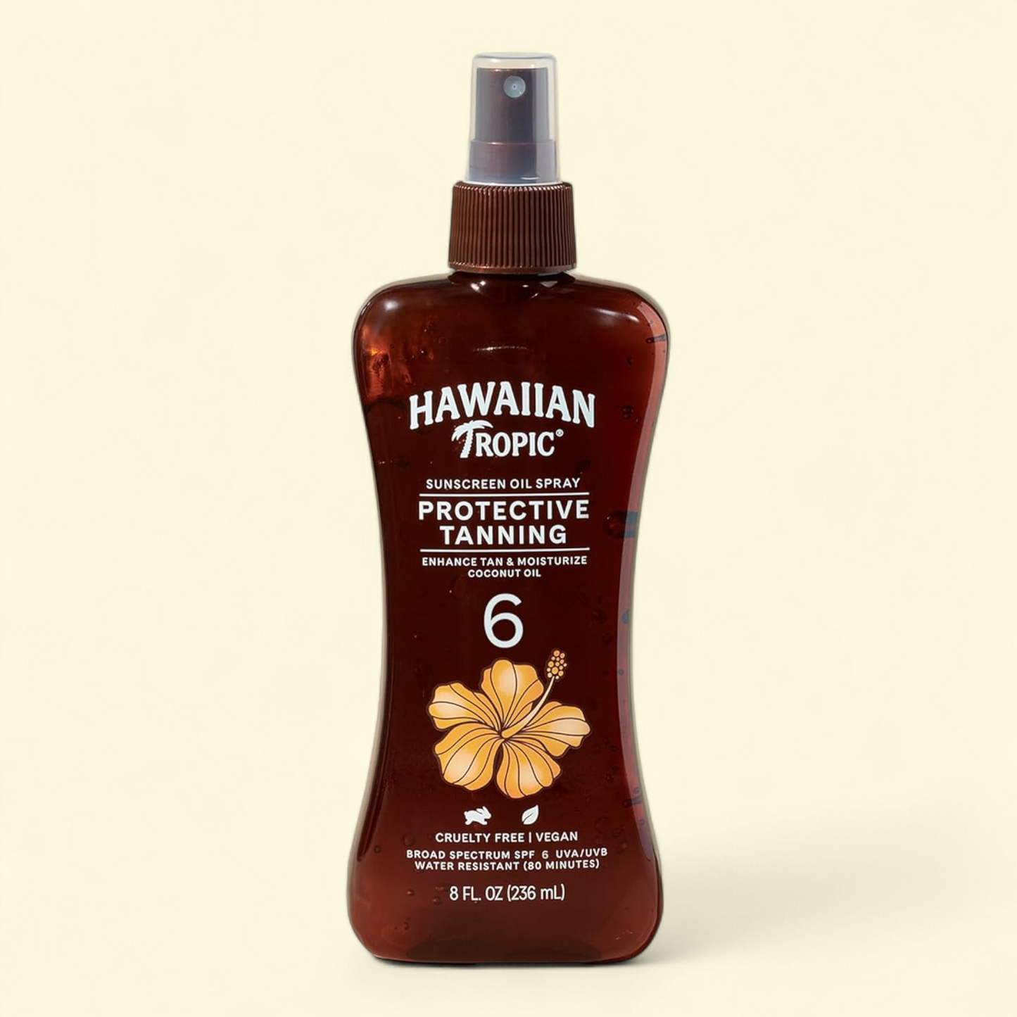 Hawaiian Tropic Island Tanning Oil 6 SPF Sunscreen Spray, 8oz