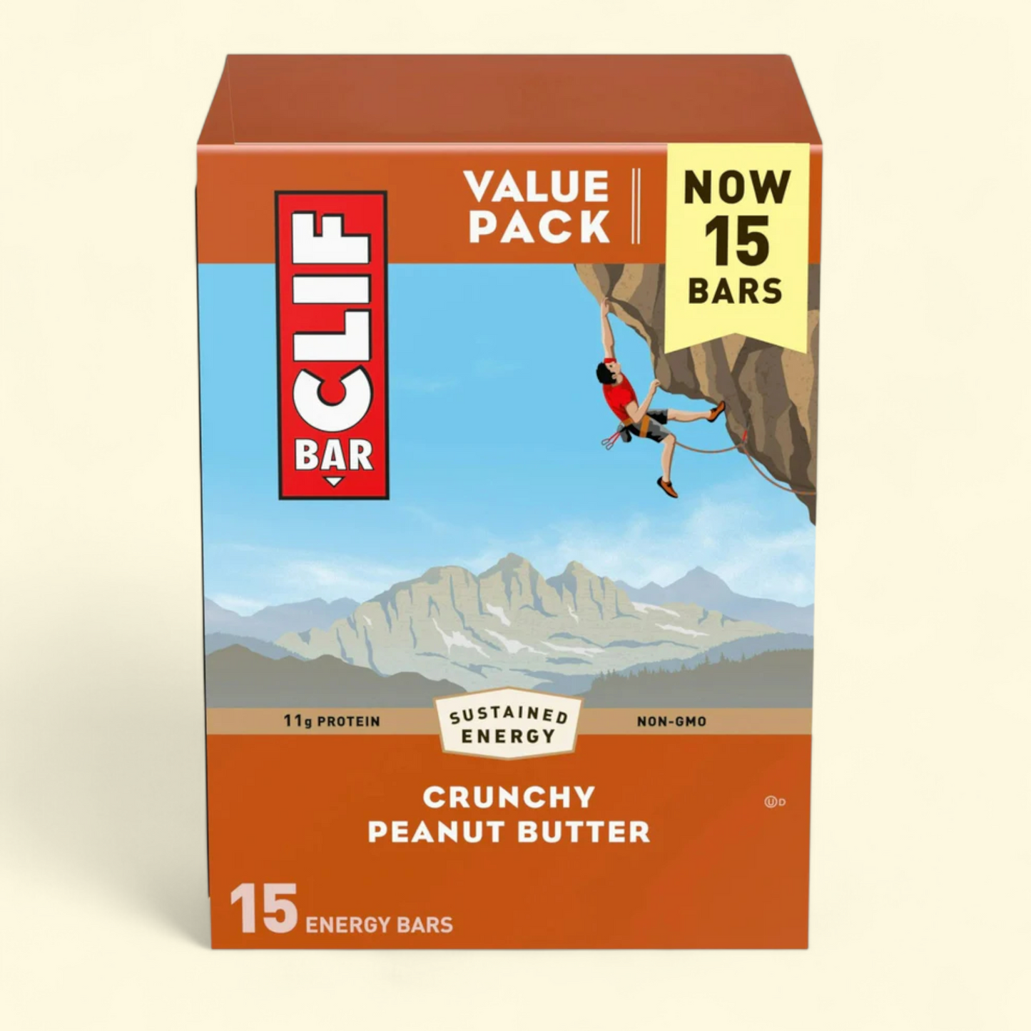 Clif Bar Crunchy Peanut Butter Energy Bars, 15ct