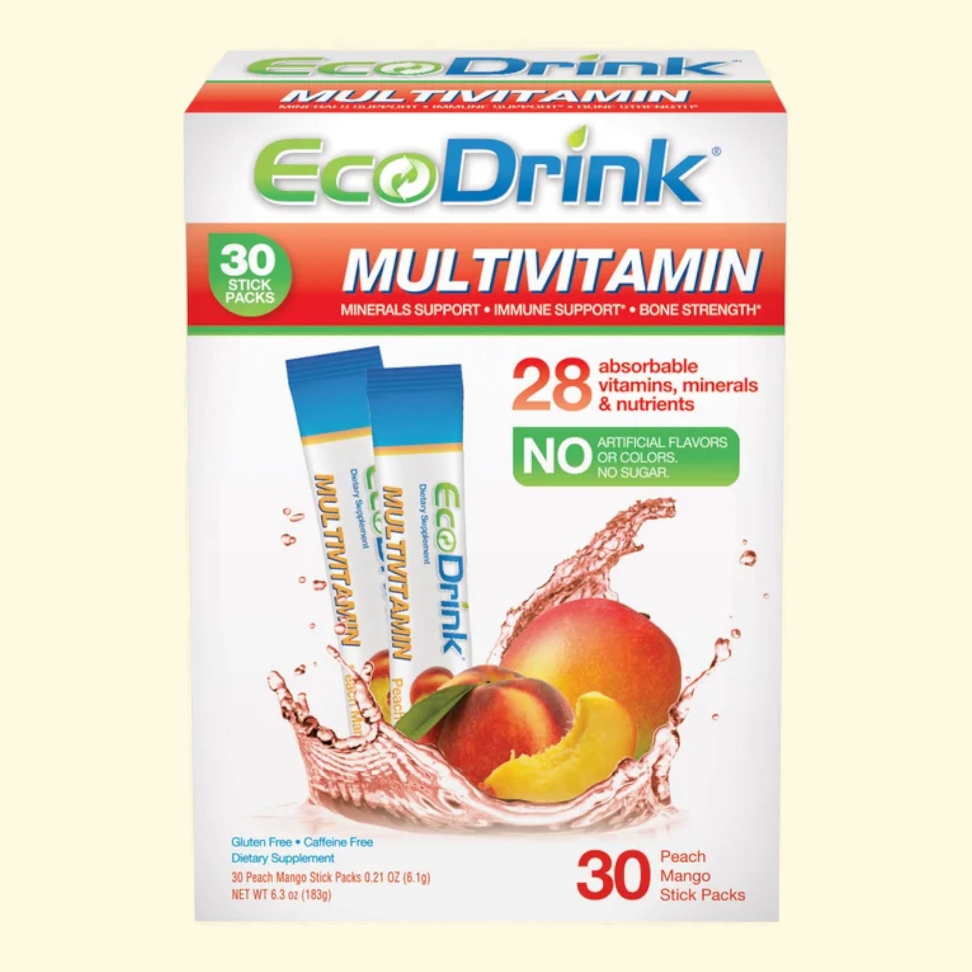 EcoDrink Complete Multivitamin Drink Mix, 30 Packets — authentic US product shipped worldwide by Treatspree