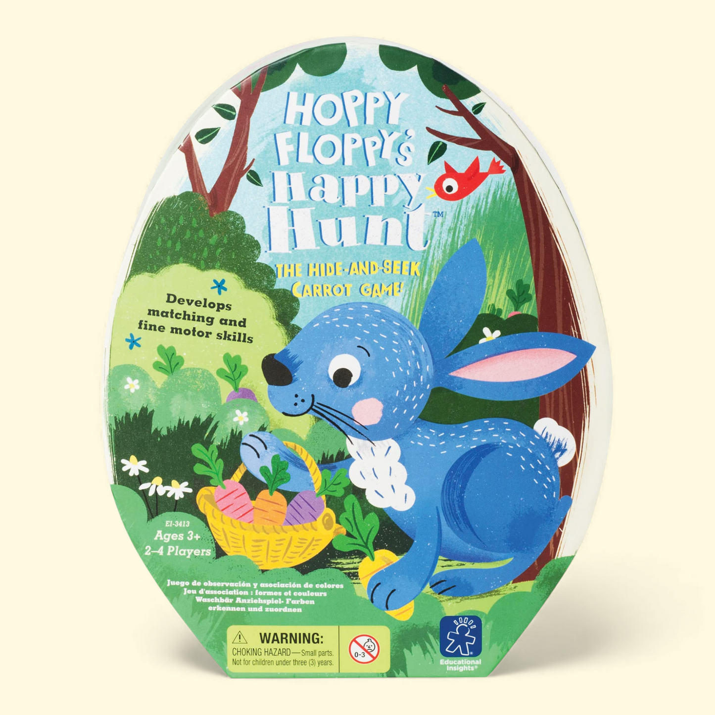 Educational Insights Hoppy Floppy's Happy Hunt, Board Game, Ages 3+