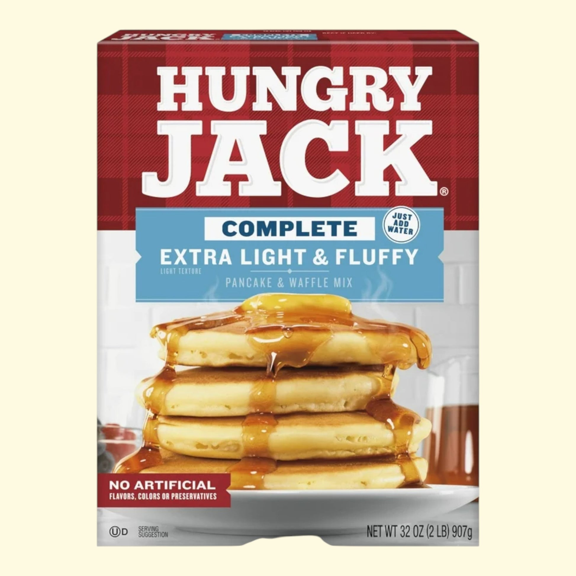 Hungry Jack pancake and waffle mix box