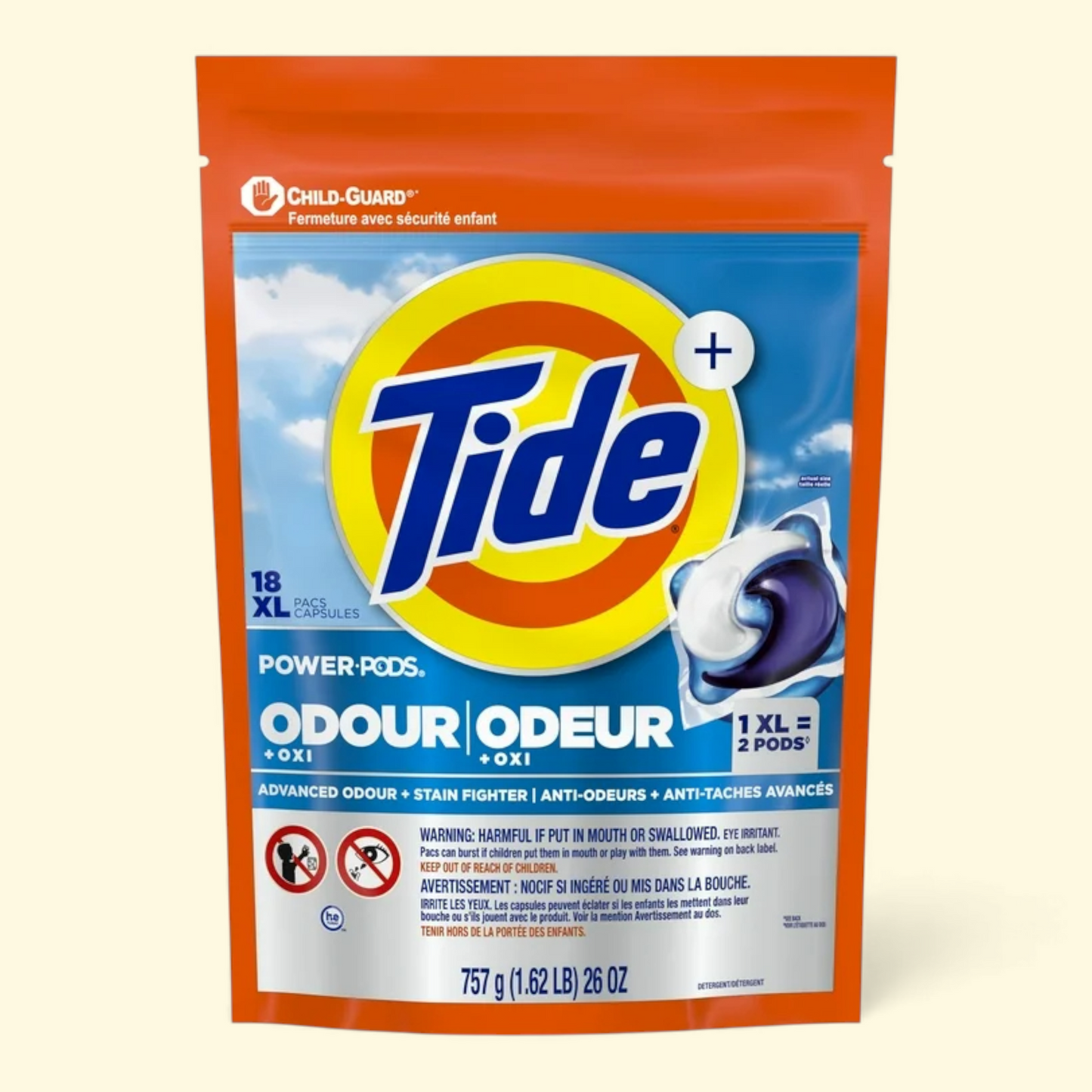 Tide Power PODS Laundry Detergent Pacs, Original Scent, 18 Count