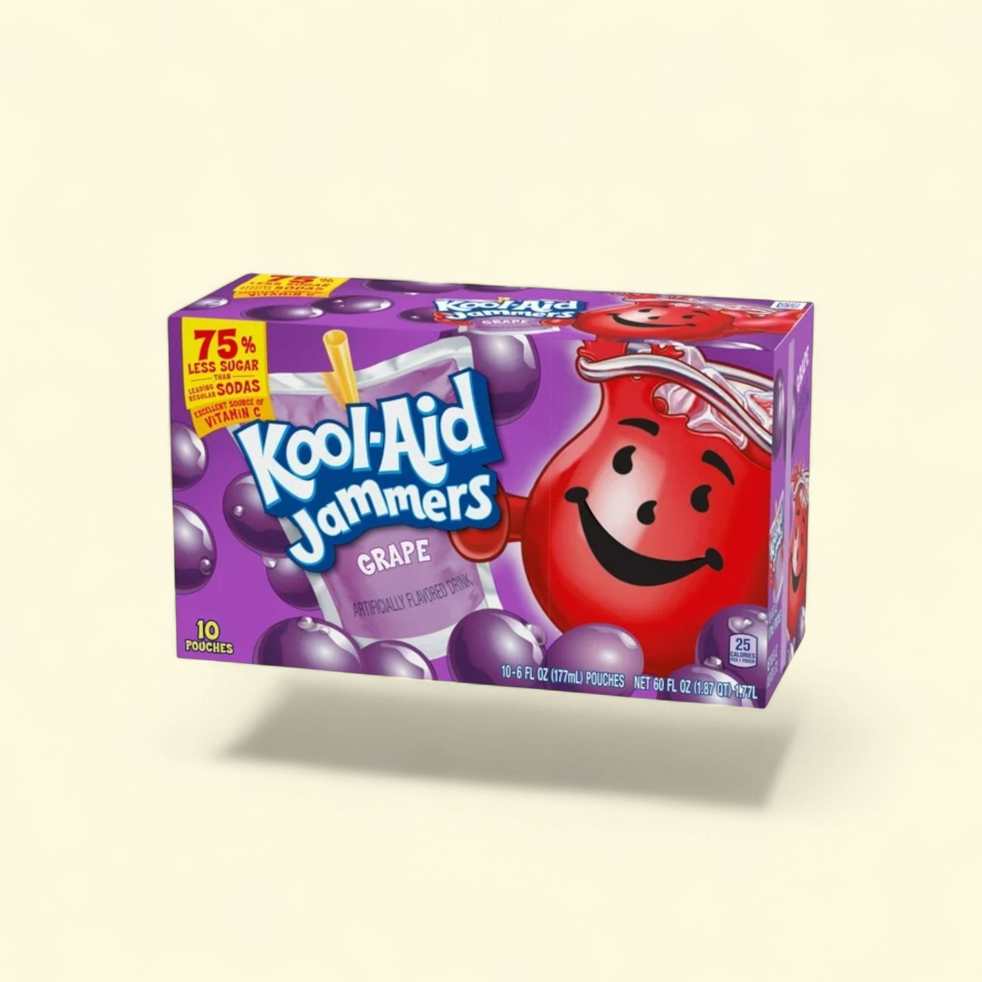 Kool-Aid Jammers, Grape Flavored Drink, 6 fl oz, 10 Ct — authentic US product shipped worldwide by Treatspree