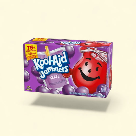 Kool-Aid Jammers, Grape Flavored Drink, 6 fl oz, 10 Ct — authentic US product shipped worldwide by Treatspree