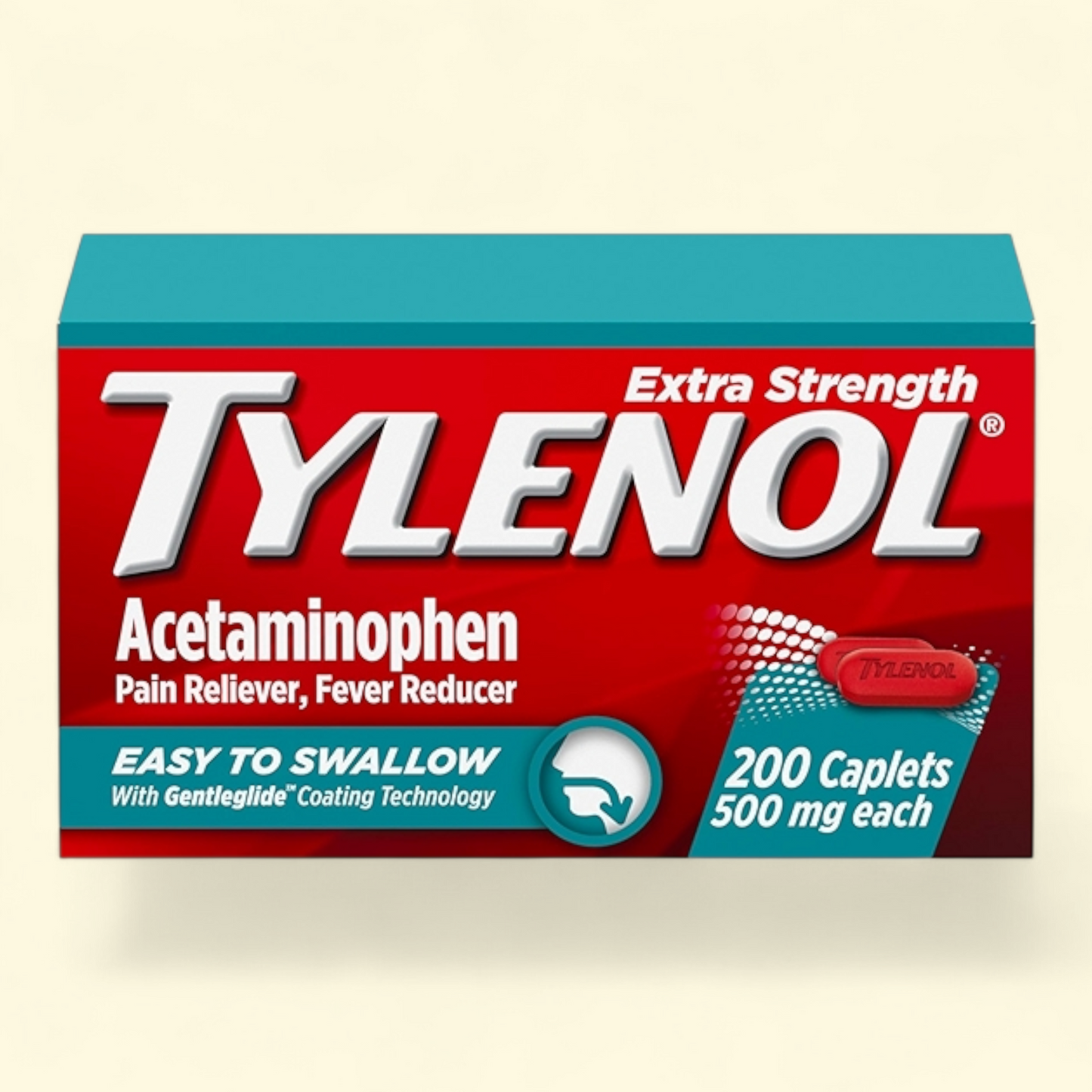 Tylenol Extra Strength Acetaminophen, 200 Ct