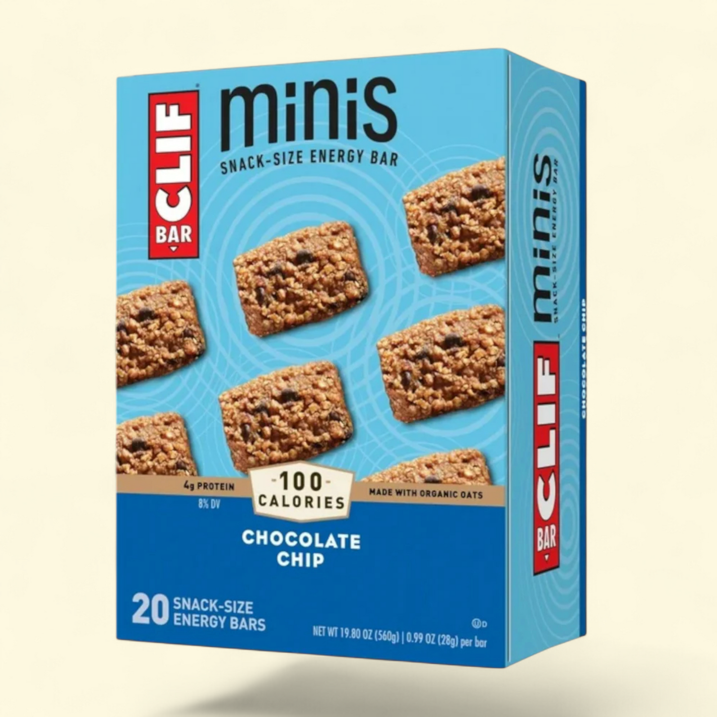 CLIF BAR Minis Chocolate Chip Flavor Energy Bars, 20ct