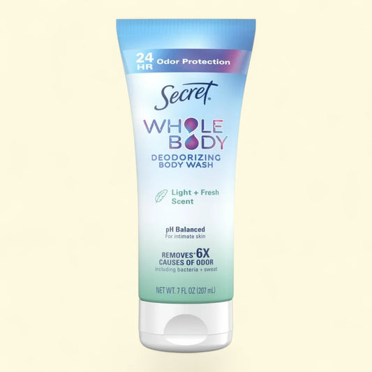 Secret Feminine Wash 24 HR Deodorizing Body Wash, Light & Fresh, 7oz