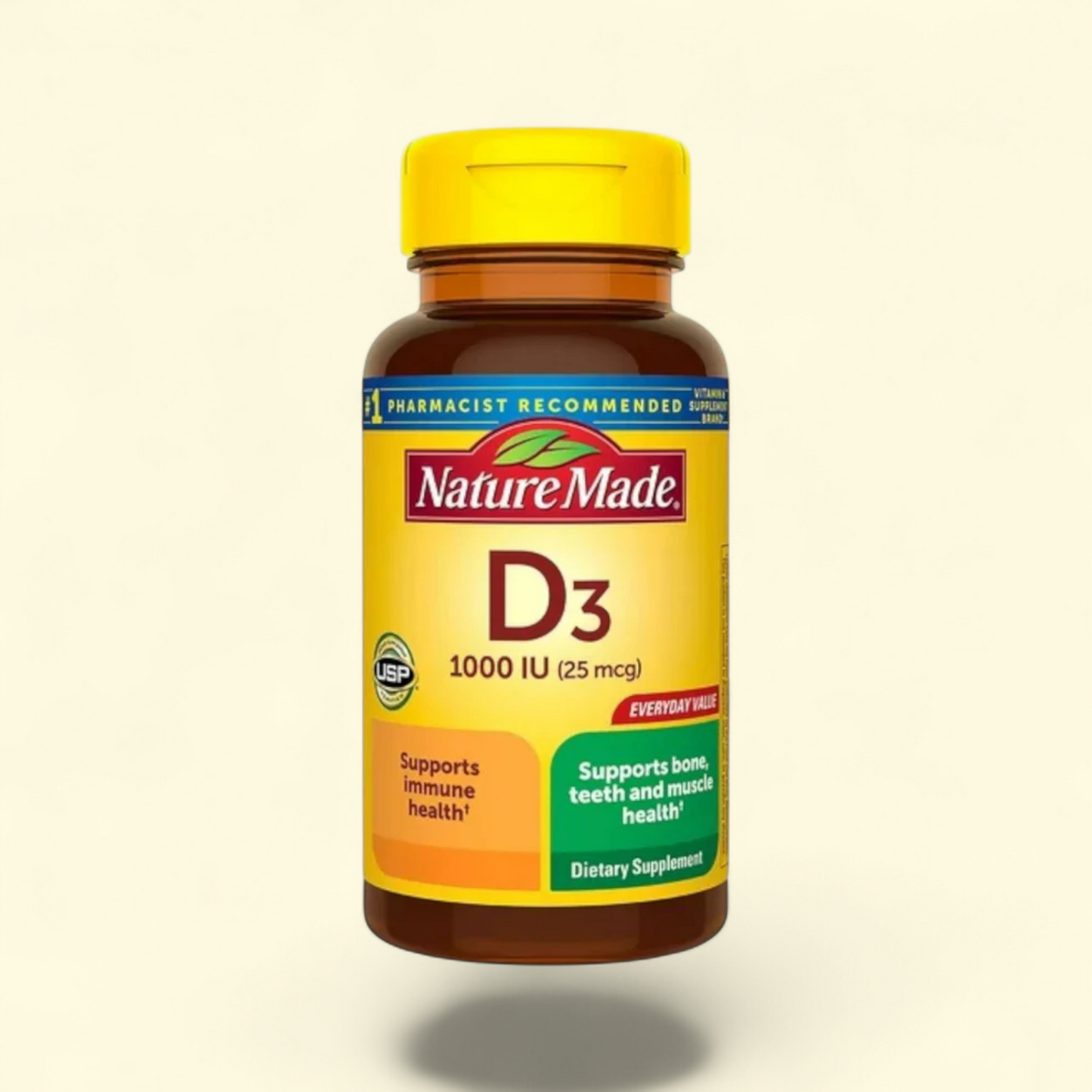 Nature Made Vitamin D3 1000 IU Tablets, 210 Count