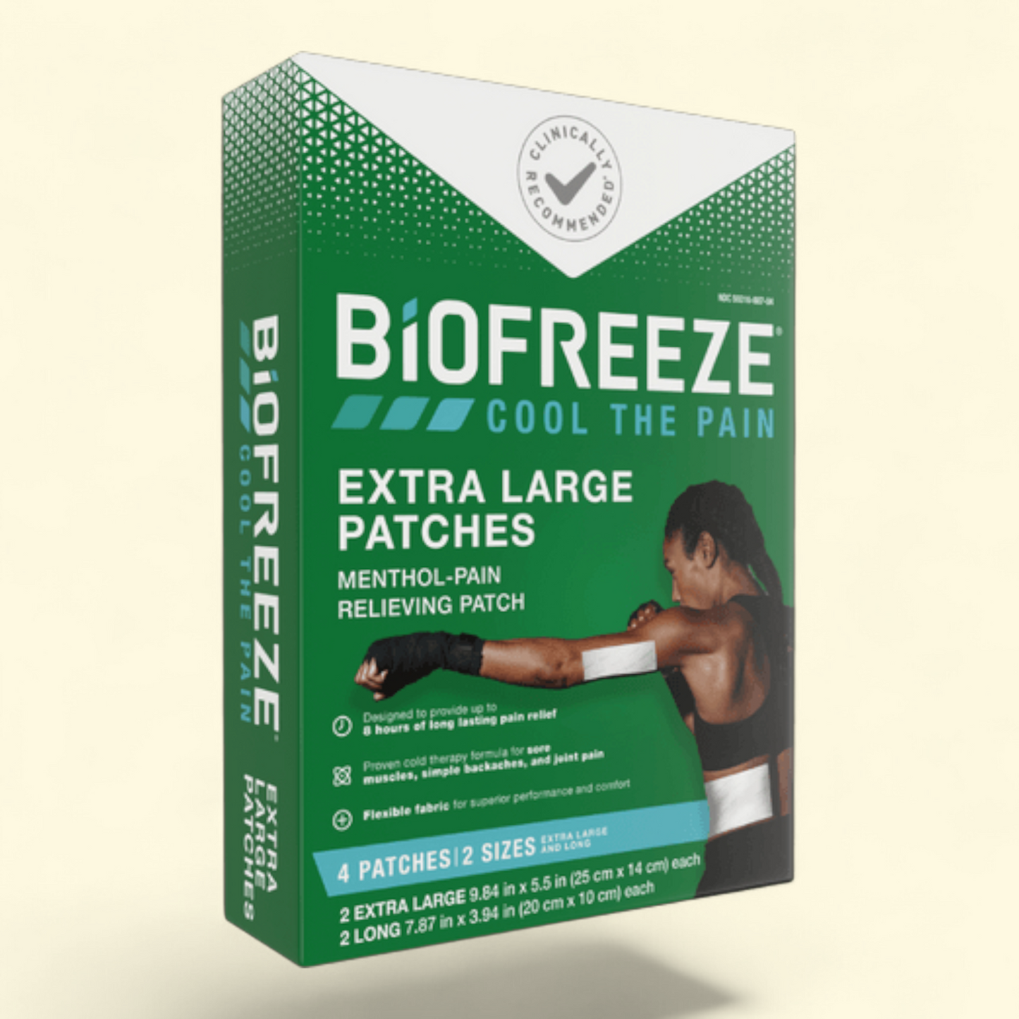 Biofreeze Pain Relief Patches, XL, 4 Count