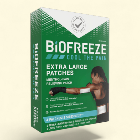 Biofreeze Pain Relief Patches, XL, 4 Count