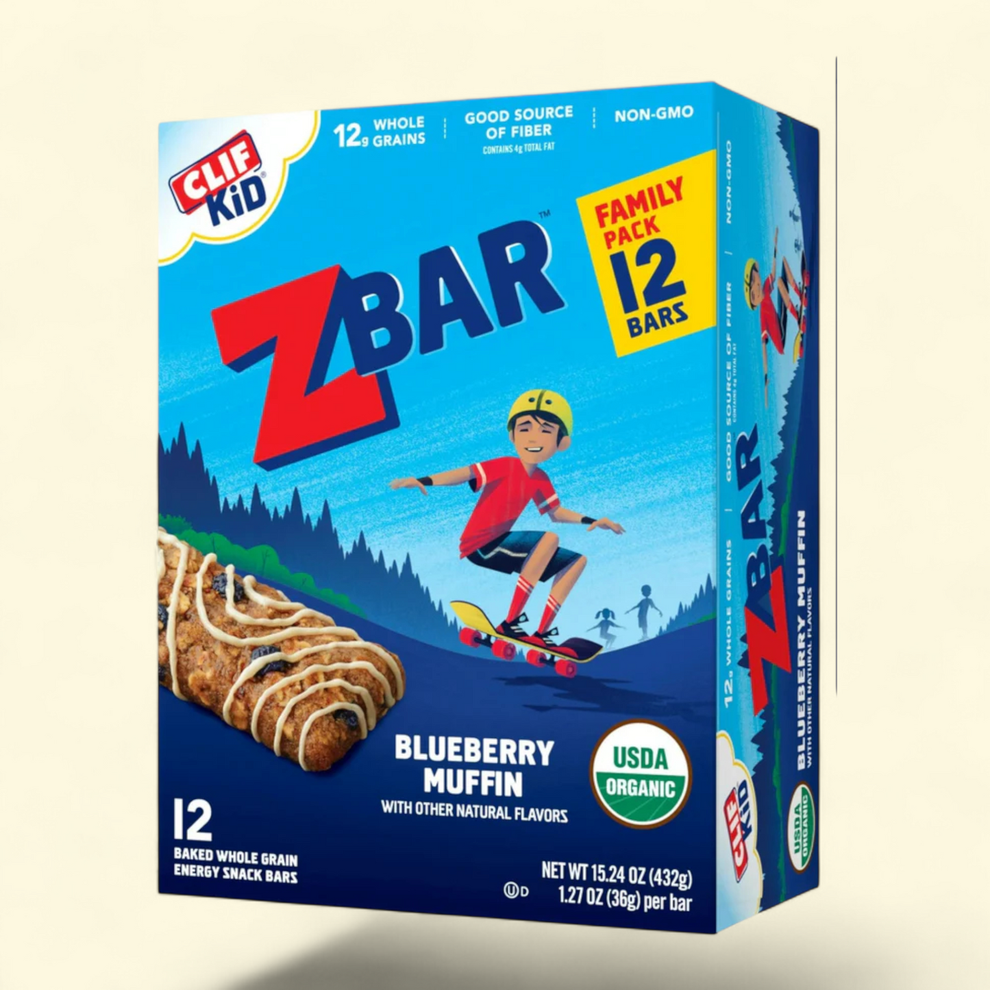 CLIF Kid Zbar, Blueberry Muffin, 1.27 oz. (12 Pack)