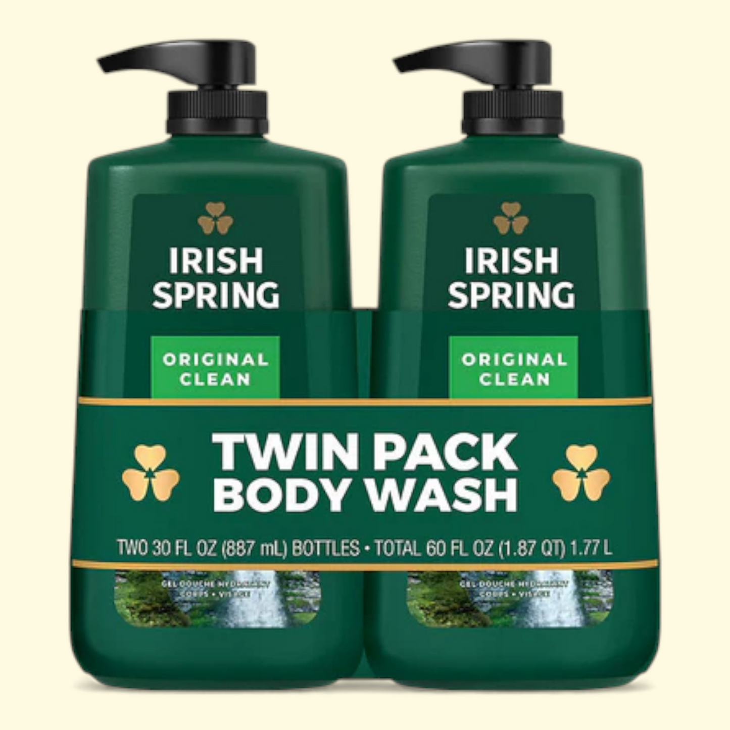 Irish Spring Body Wash for Men, Original Clean, 30 fl. oz., 2 pk. — authentic US product shipped worldwide by Treatspree