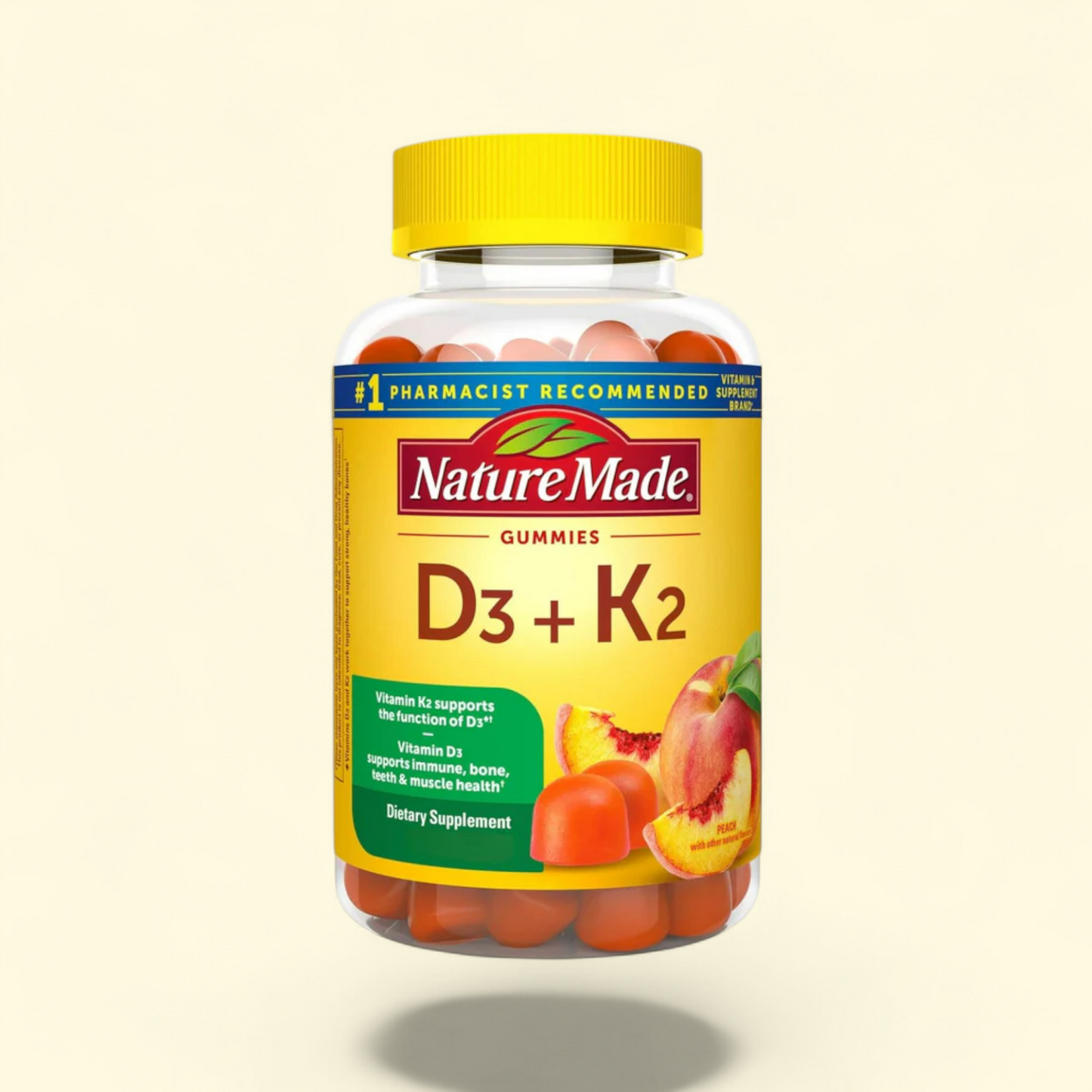 Nature Made Vitamin D3 K2 Gummies, 50 Count