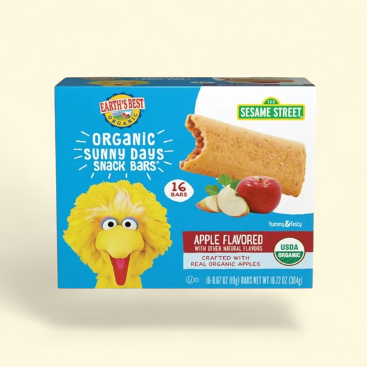 Earth's Best Organic Sesame Street Apple Sunny Days Snack Bars, 10.72 oz