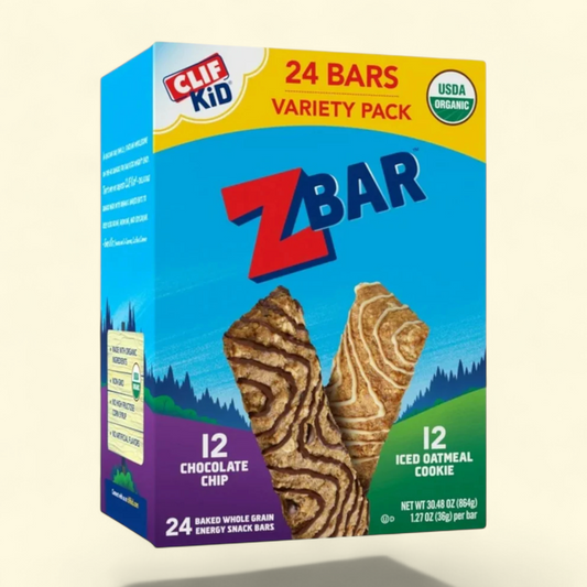 Clif Zbar, Chocolate Chip and Iced Oatmeal Cookie, 24ct