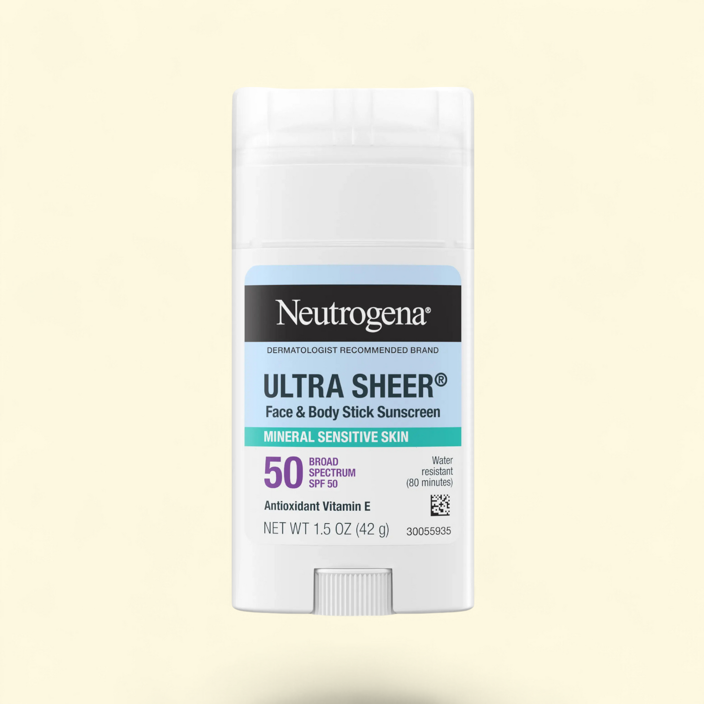 Stick solaire minéral au zinc Neutrogena Ultra Sheer, 42 g