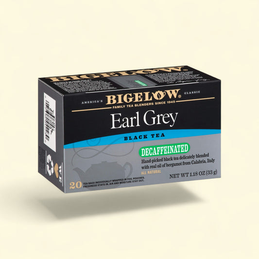 Bigelow, Earl Grey Decaffeinated Black Tea Bags, 20 ct