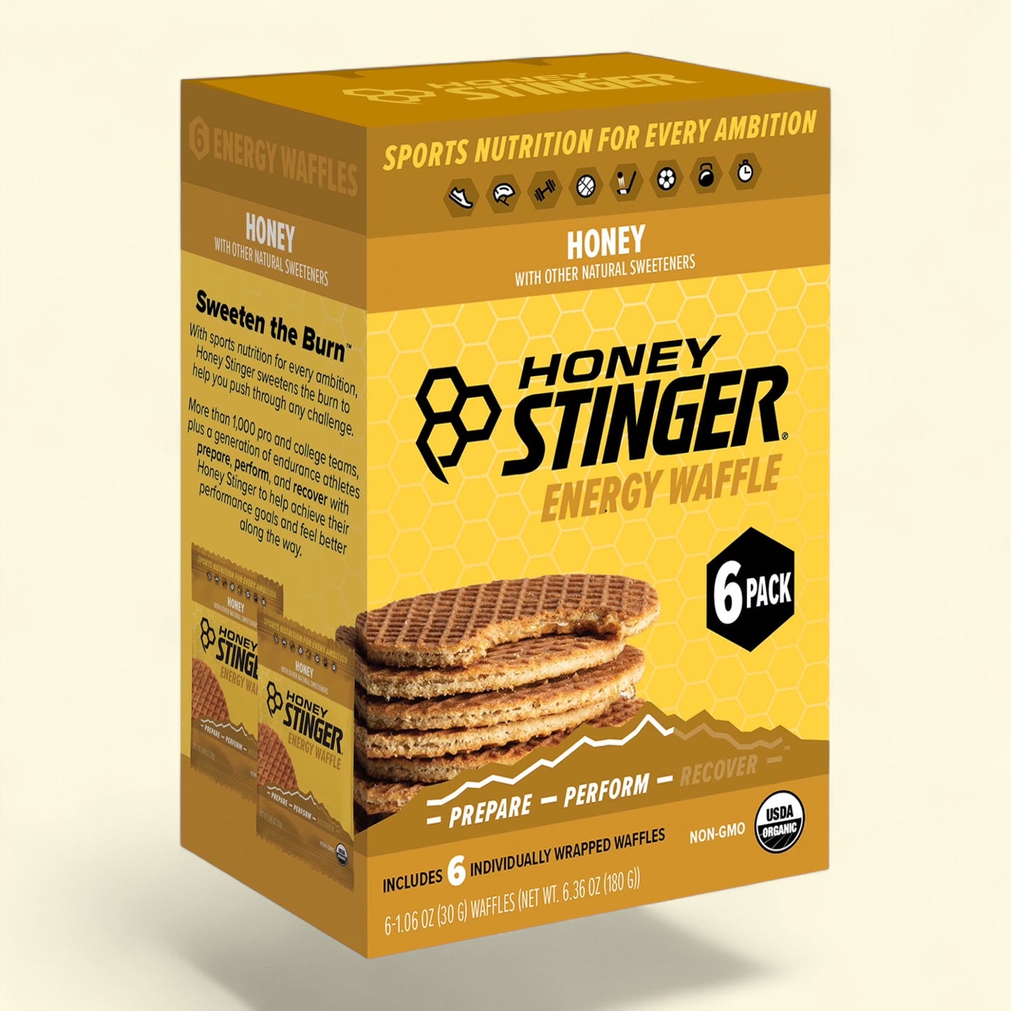 Honey Stinger Energy Waffle Snack, 1.06 oz, 6 Count