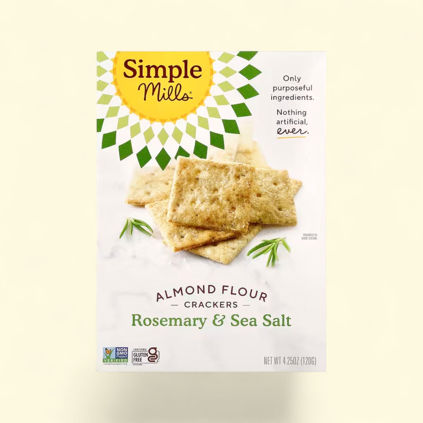 Simple Mills Almond Flour Crackers, Rosemary and Sea Salt, 4.25 oz