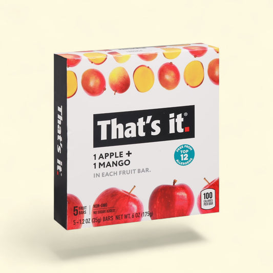 That's it. Chewy Apple + Mango Wellness Fruit Bars, 1.2 oz, 5 Count — authentic US product shipped worldwide by Treatspree