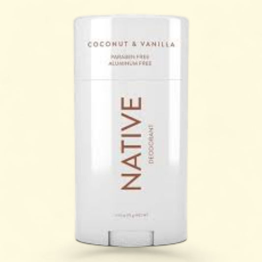 Native deodorant stick with coconut and vanilla scent
