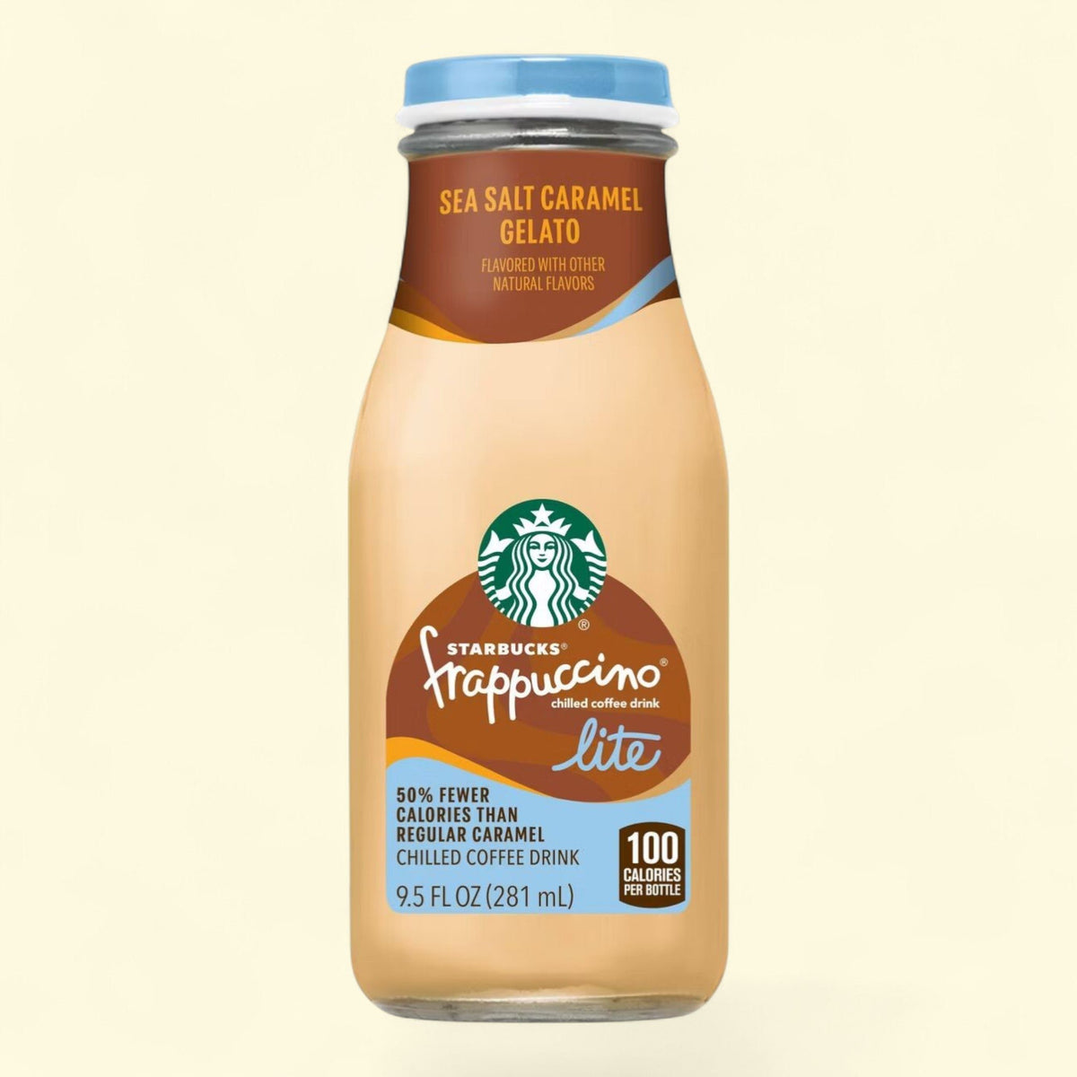 Starbucks Frappuccino Lite Sea Salt Caramel Gelato Chilled Coffee Drink, 9.5 fl oz