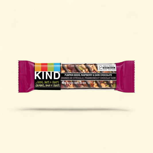 Kind bar packaging on a beige background