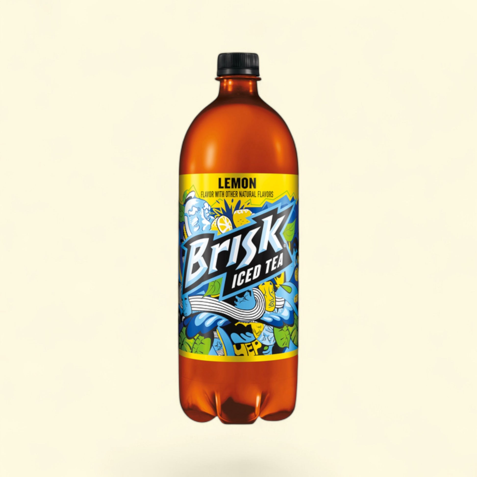 Treatspree Brisk Iced Tea Lemon 1 gallon bottle with bold lemon flavor and vibrant graphic label.