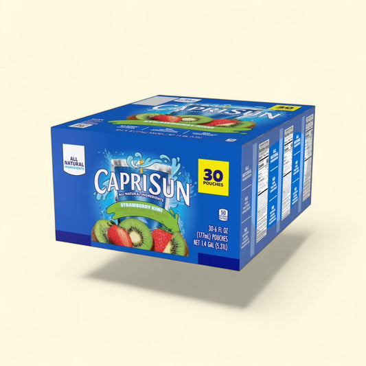 Treatspree Capri Sun Strawberry Kiwi juice pouches, 30 count. All natural ingredients, no artificial colors or high-fructose corn syrup.