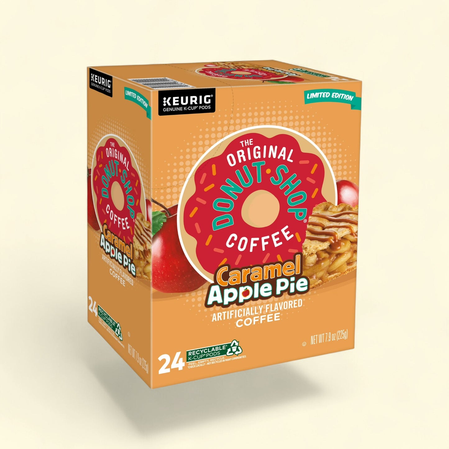 Treatspree The Original Donut Shop Caramel Apple Pie Light Roast K-Cup Coffee Pods, 24 count box.