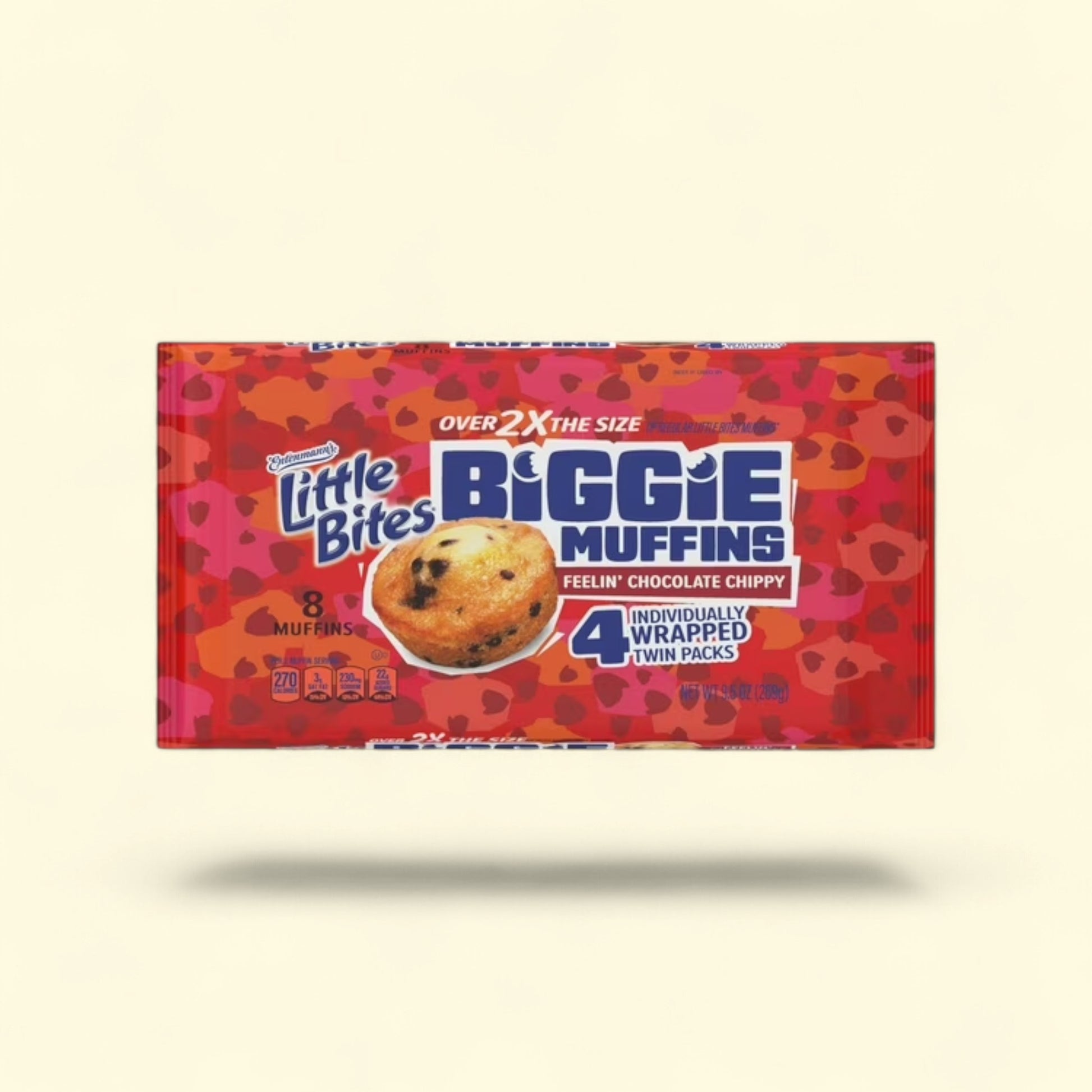 Treatspree Little Bites Biggie Muffins, Feelin' Chocolate Chippy, 8 muffins in 4 twin packs.