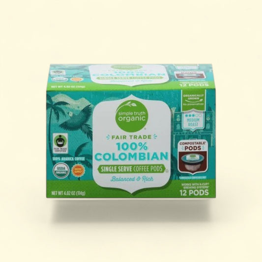 Simple Truth Organic, 100% Colombian Medium Roast Coffee Pods, 12 c... — authentic US product shipped worldwide by Treatspree