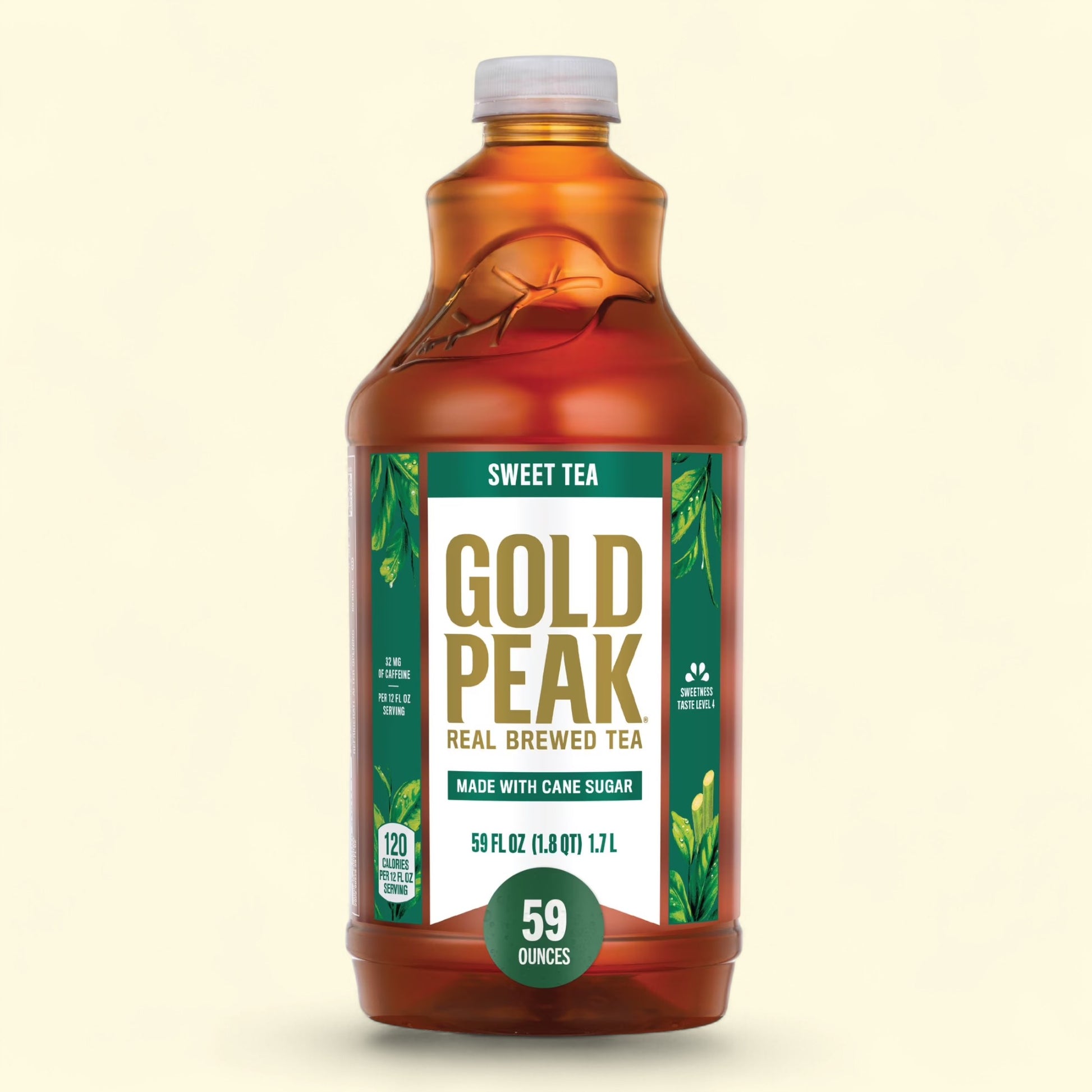 Treatspree Gold Peak Sweetened Black Tea, 59 fl oz bottle made with cane sugar and real brewed tea.