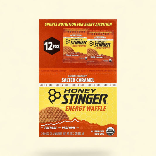 Treatspree Honey Stinger Energy Waffle Snack, Salted Caramel flavor, gluten-free, 12-pack.
