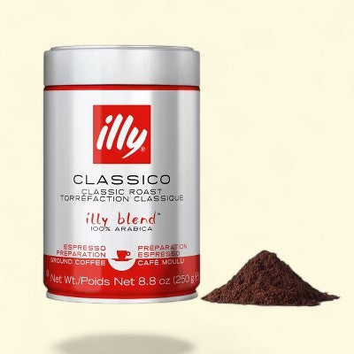 Illy Classico Espresso Ground Coffee, 8.8oz — authentic US product shipped worldwide by Treatspree