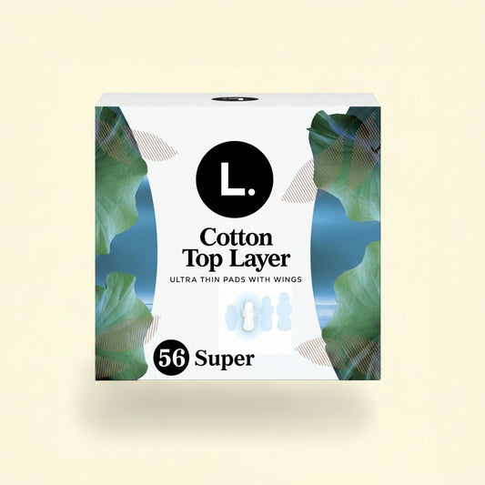 Treatspree L. Ultra Thin Pads with Cotton Top Layer, 56 Super Absorbency pads with wings.